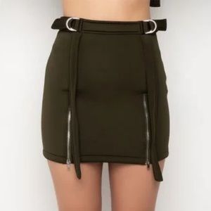 REPORTING FOR DUTY STRAPPY SCUBA MINI SKIRT
